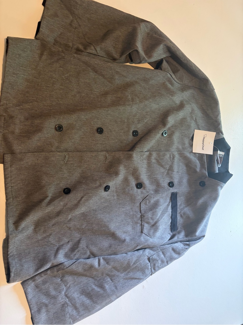 Gray Double-Breasted Pea Coat - Unbranded